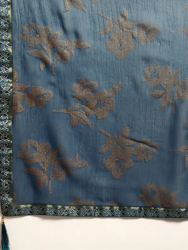 Blue_Zomato__Saree_Fancy_Border_With_Foil_Print