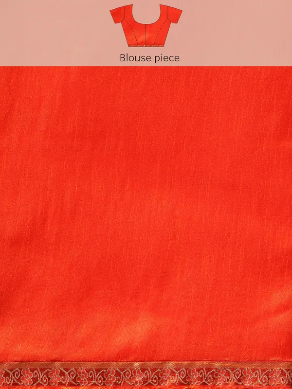 Orange_Zomato__Saree_Fancy_Border_With_Foil_Print