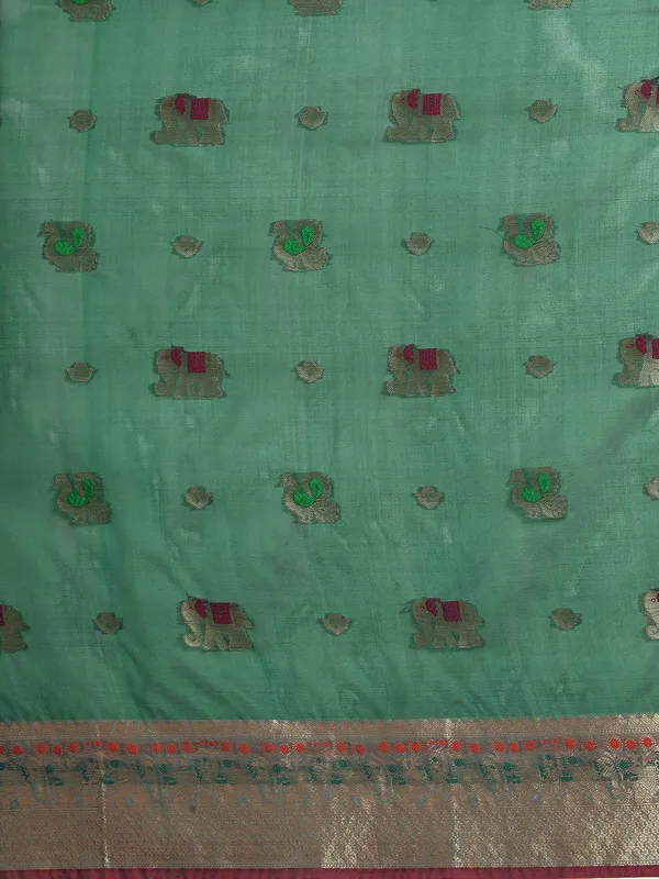 Rama_Organza_Silk_Saree
