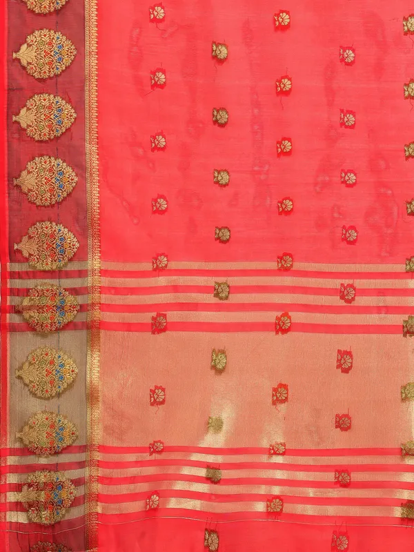 Maroon_Organza_Silk_Saree