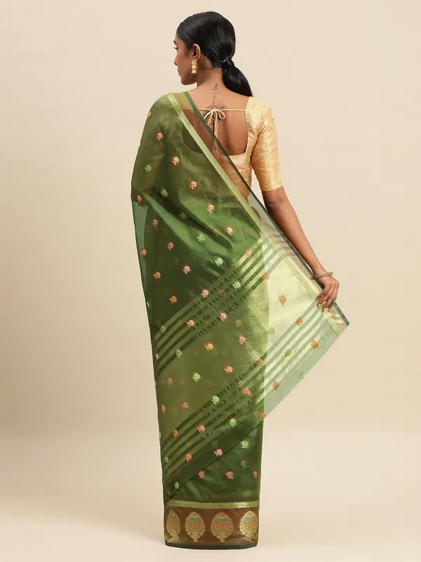 Mehendi_Organza_Silk_Saree