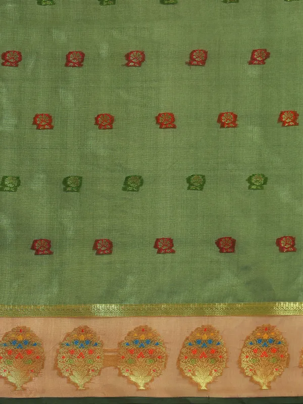 Mehendi_Organza_Silk_Saree