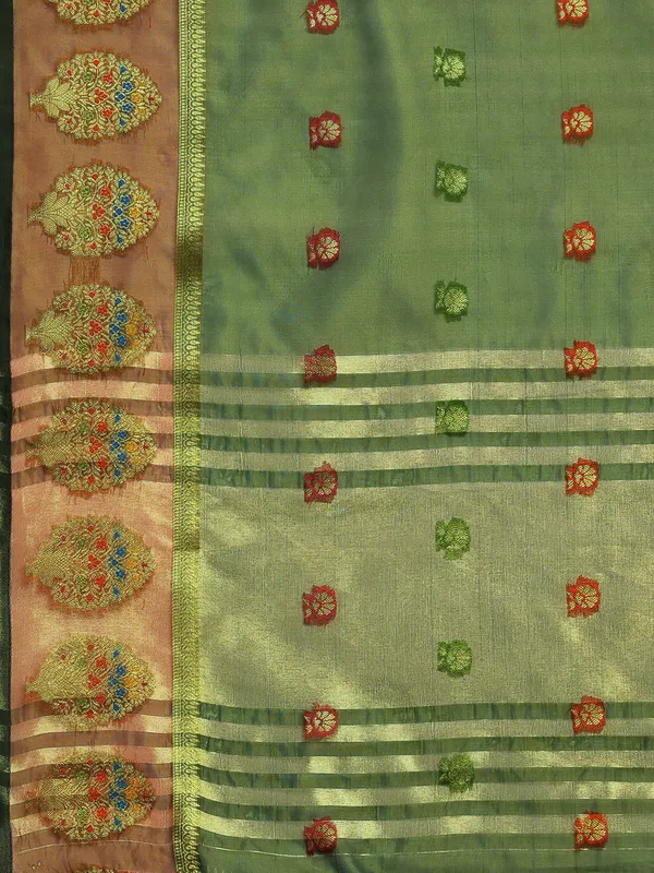 Mehendi_Organza_Silk_Saree
