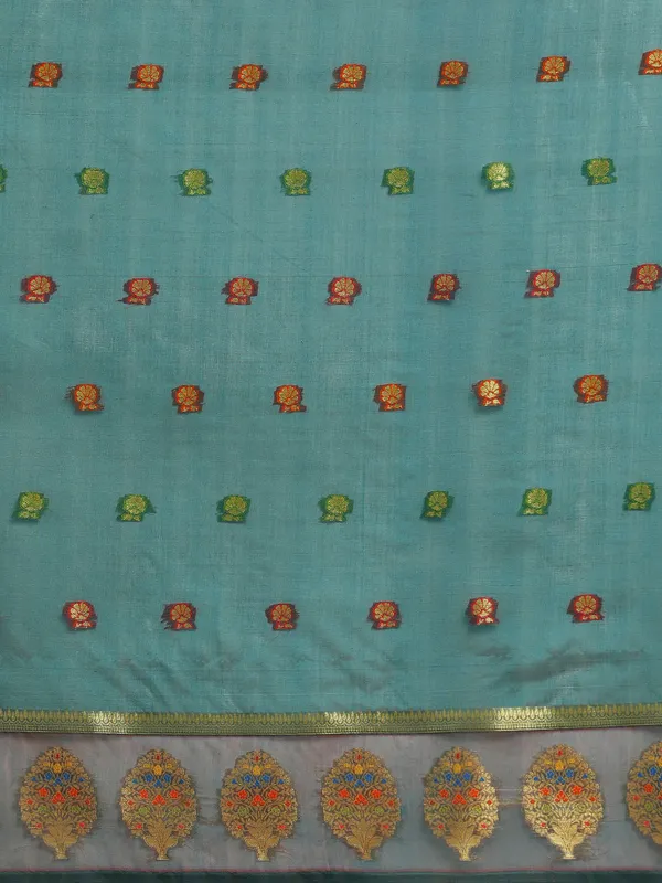 Rama_Organza_Silk_Saree