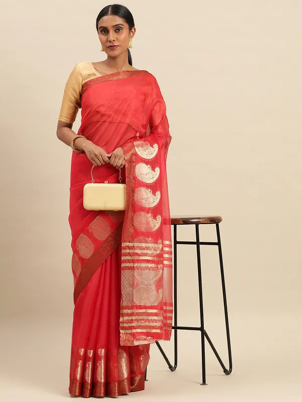 Red_Shimmer_Silk_Saree