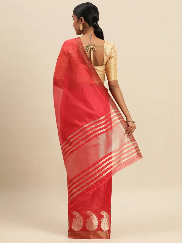 Red_Shimmer_Silk_Saree