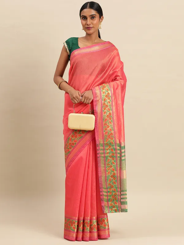 Gajari_Cotton_Silk_Saree
