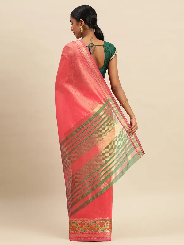 Gajari_Cotton_Silk_Saree