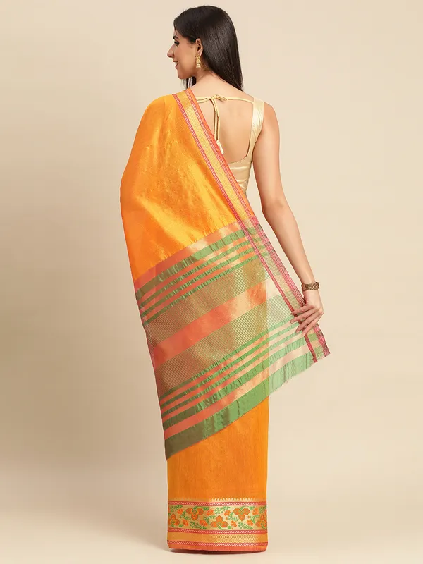 Yellow__Cotton_Silk_Saree