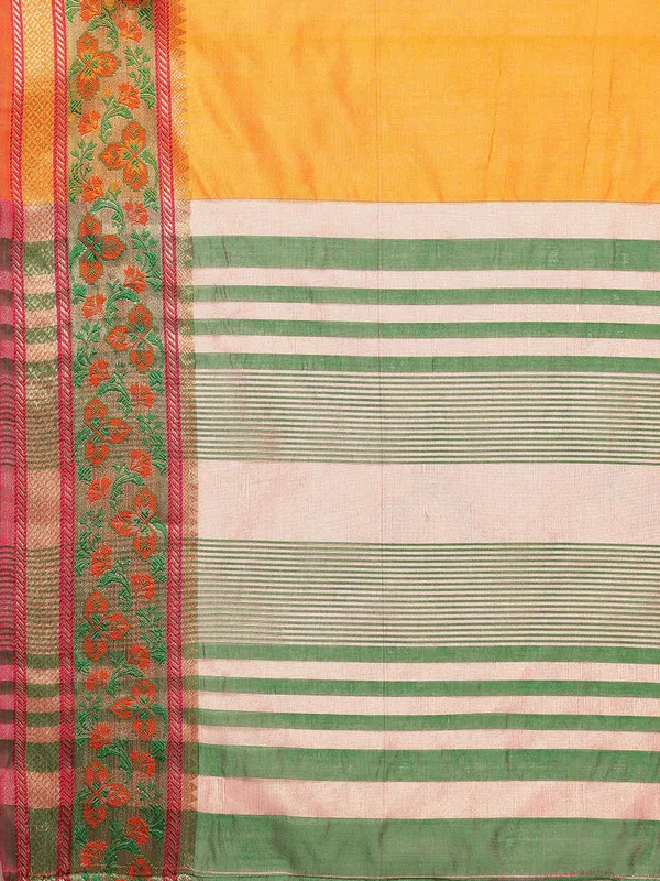 Yellow__Cotton_Silk_Saree