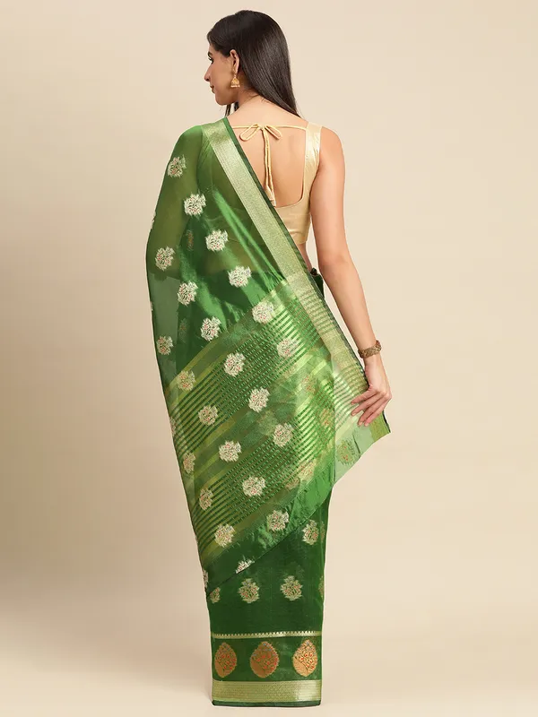 Mehendi_Organza_Silk_Saree