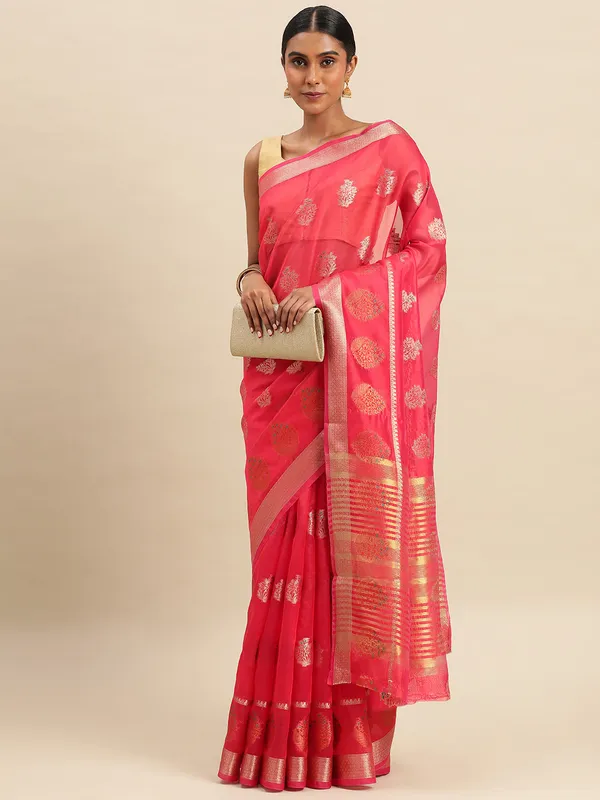 Red_Organza_Silk_Saree