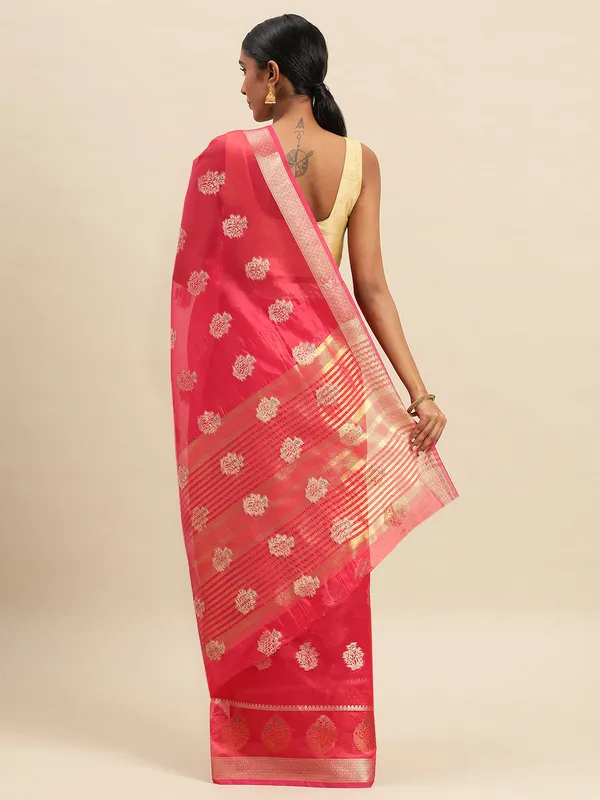 Red_Organza_Silk_Saree