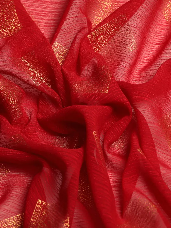 Indian_Women_Maroon_Zomato_Full_Saree_Fancy_Border_Beautiful_saree
