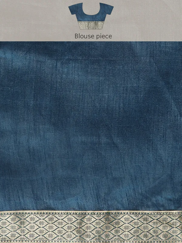 Indian_Women_Blue_Zomato_Full_Saree_Fancy_Border_Beautiful_saree