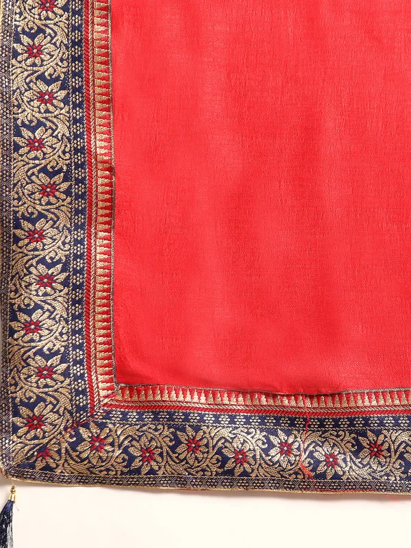 Red_Vichitra_Silk_Fancy_Border_with_Fancy_Blouse_Beautiful_Saree