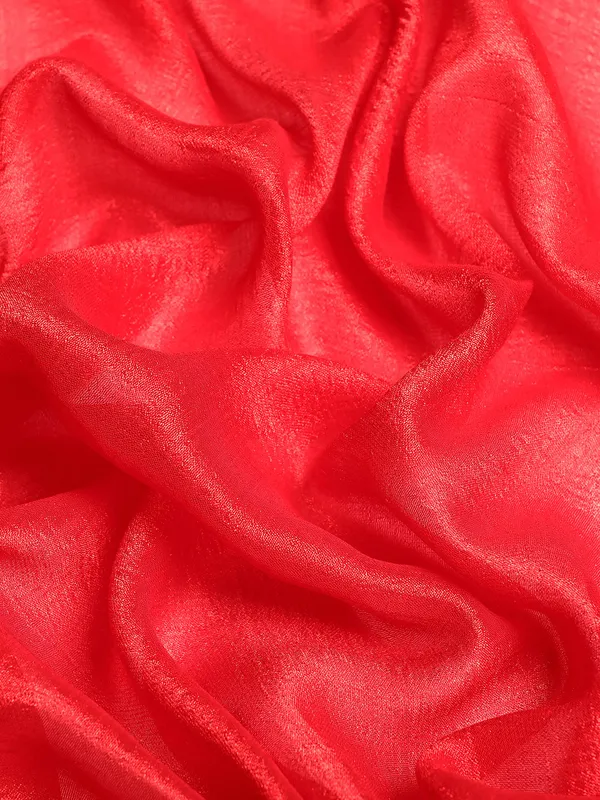 Red_Vichitra_Silk_Fancy_Border_with_Fancy_Blouse_Beautiful_Saree