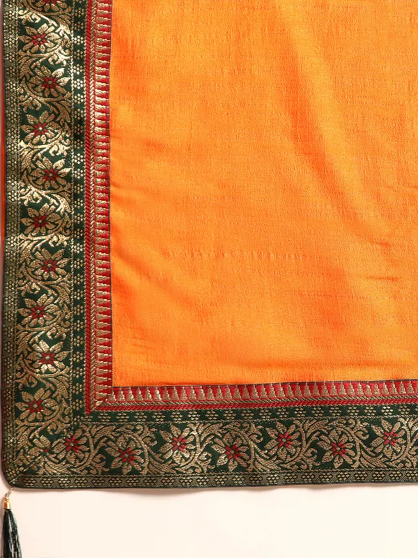 Yellow_Vichitra_Silk_Fancy_Border_with_Fancy_Blouse_Beautiful_Saree