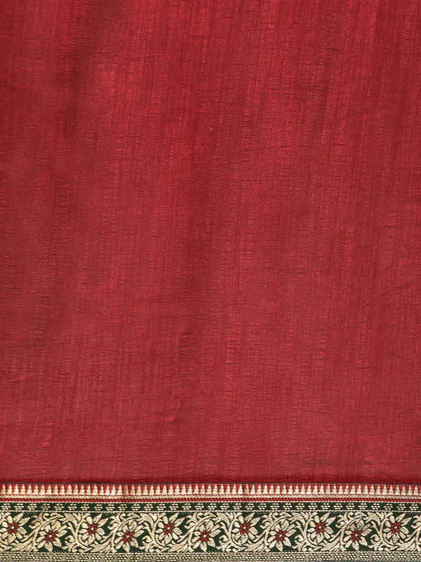 Maroon_Vichitra_Silk_Fancy_Border_with_Fancy_Blouse_Beautiful_Saree