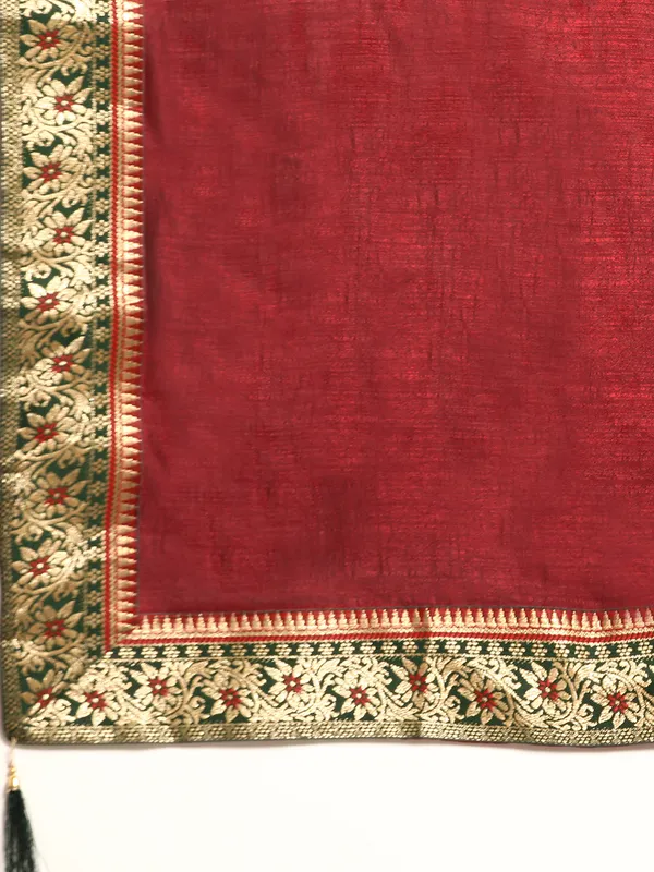 Maroon_Vichitra_Silk_Fancy_Border_with_Fancy_Blouse_Beautiful_Saree