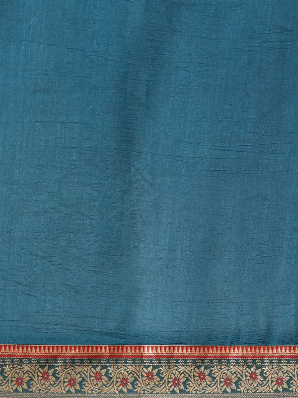 Blue_Vichitra_Silk_Fancy_Border_with_Fancy_Blouse_Beautiful_Saree