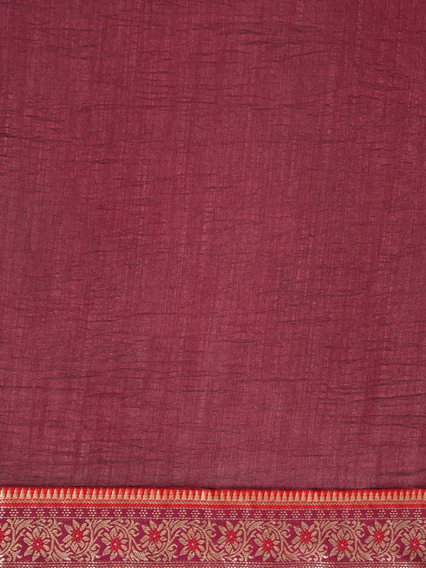 Indian_Women_Brown__Vichitra_Silk_Fancy_Border_with_Fancy_Blouse_Beautiful_Saree