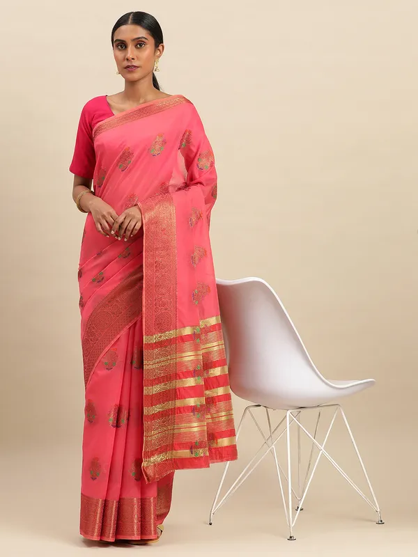 Gajari_Cotton_Silk_Saree