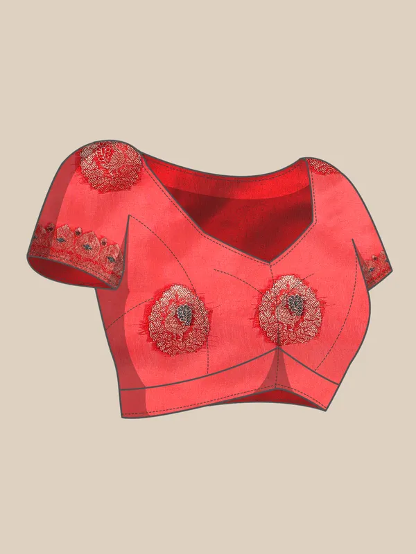 Maroon_Organza_Silk_Saree