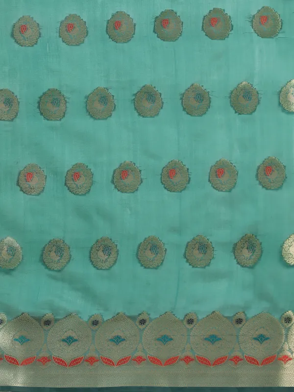 Rama_Organza_Silk_Saree