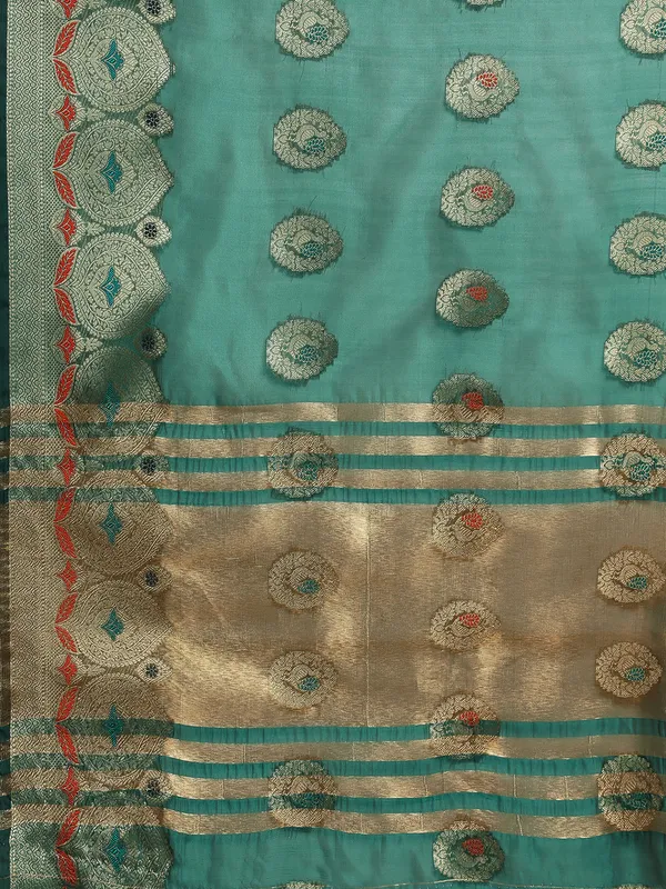 Rama_Organza_Silk_Saree