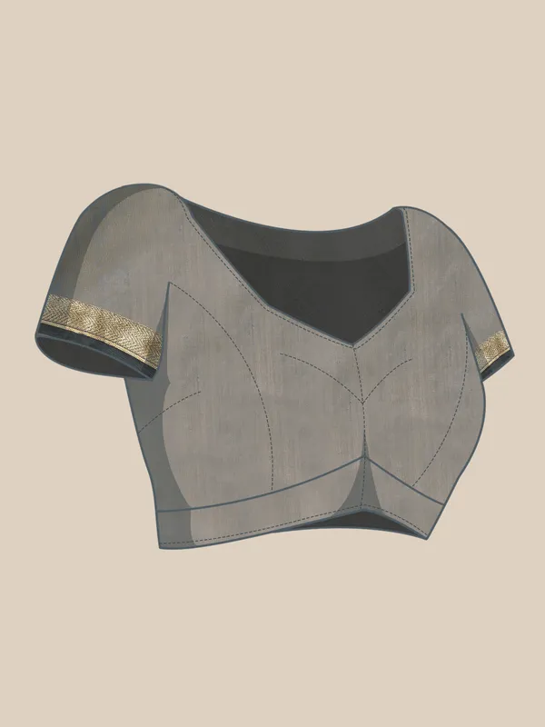 Grey_Organza_Silk_Saree
