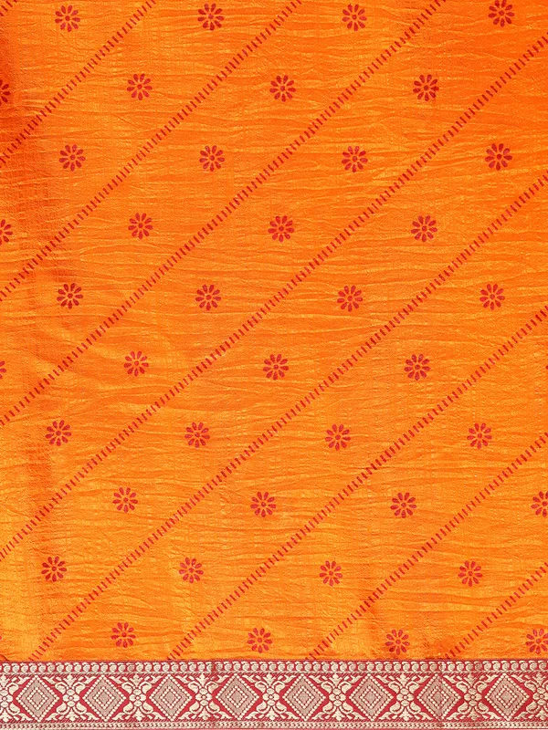 Indian_Women_Yellow_Vichitra_Silk_Foil_Work