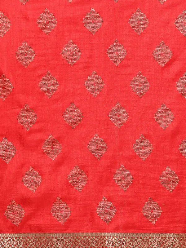 Red_Komal_Silk__Saree_Fancy_Border_With_Foil