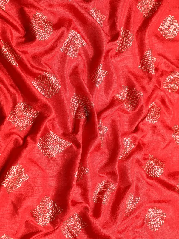 Red_Komal_Silk__Saree_Fancy_Border_With_Foil