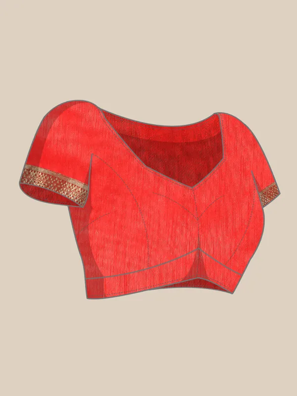 Red_Komal_Silk__Saree_Fancy_Border_With_Foil