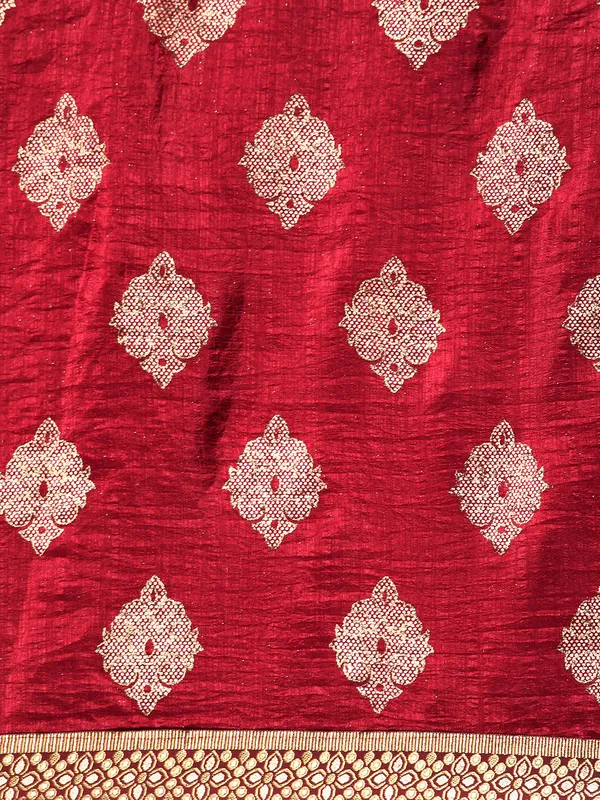 Maroon__Komal_Silk__Saree_Fancy_Border_With_Foil