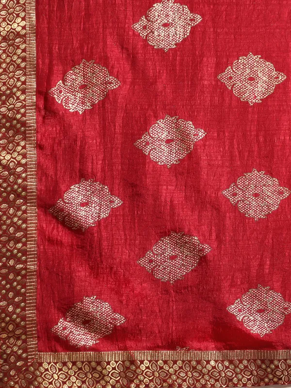 Maroon__Komal_Silk__Saree_Fancy_Border_With_Foil