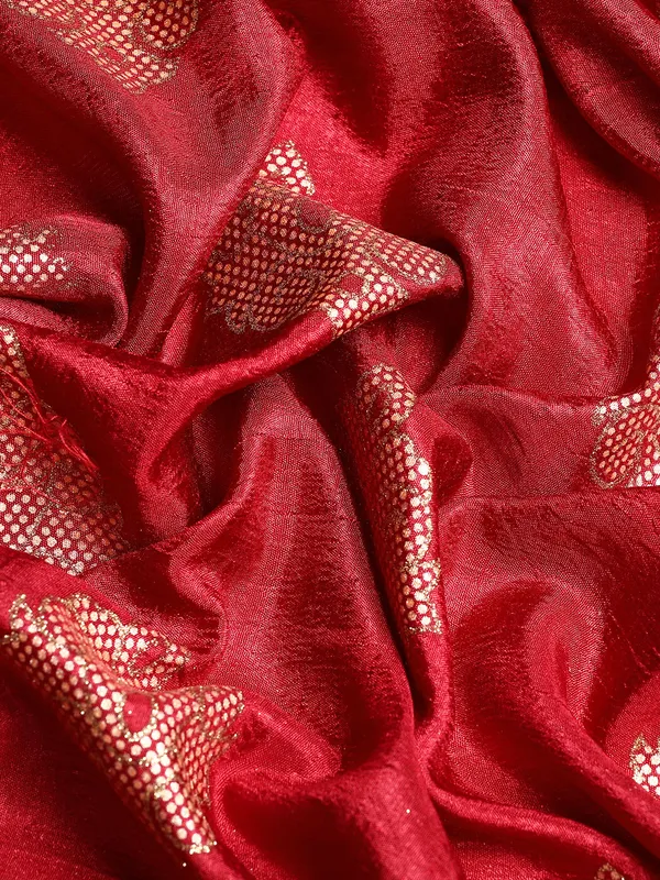 Maroon__Komal_Silk__Saree_Fancy_Border_With_Foil