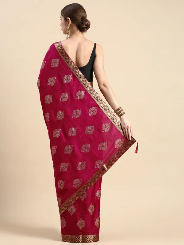 Purple_Komal_Silk__Saree_Fancy_Border_With_Foil