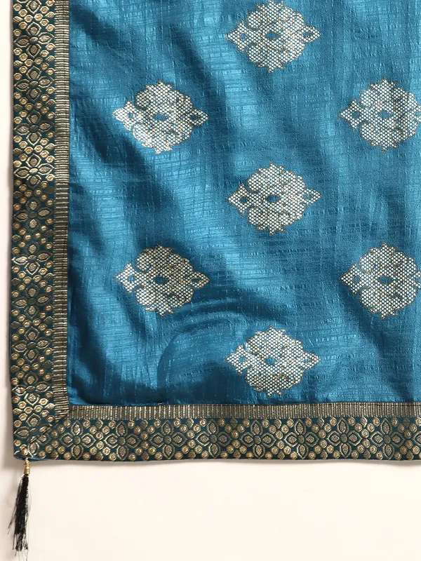 Blue_Komal_Silk__Saree_Fancy_Border_With_Foil