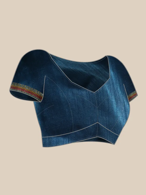 Blue_Komal_Silk__Saree_Fancy_Border_With_Foil