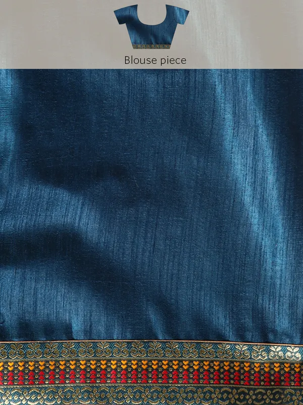 Blue_Komal_Silk__Saree_Fancy_Border_With_Foil