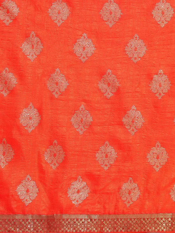 Orange_Komal_Silk__Saree_Fancy_Border_With_Foil