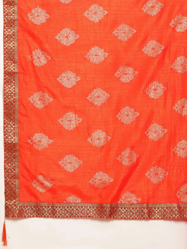 Orange_Komal_Silk__Saree_Fancy_Border_With_Foil