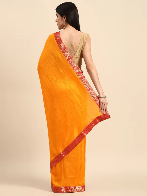 Yellow_Vichitra_Silk__Saree_Fancy_Border