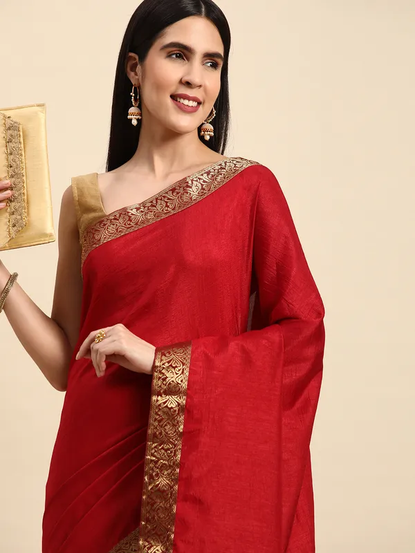 Maroon__Vichitra_Silk__Saree_Fancy_Border