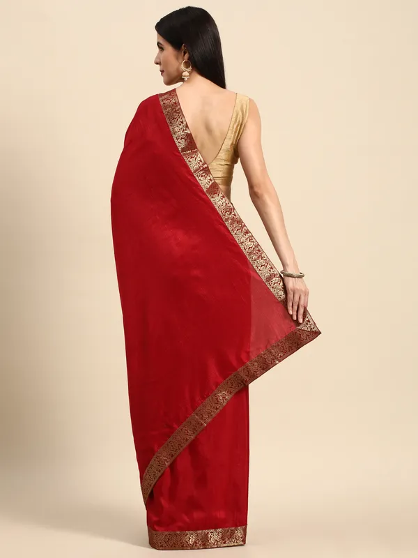 Maroon__Vichitra_Silk__Saree_Fancy_Border