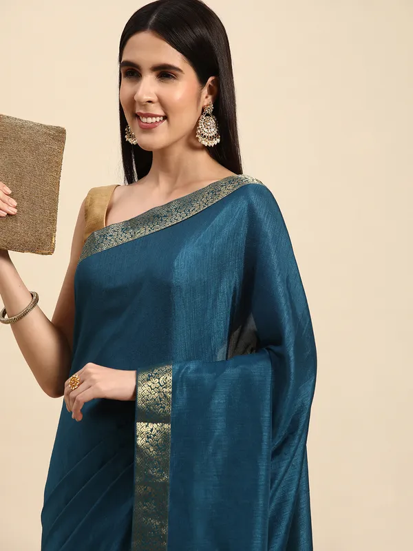 Blue_Vichitra_Silk__Saree_Fancy_Border
