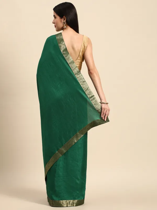 Green__Vichitra_Silk__Saree_Fancy_Border