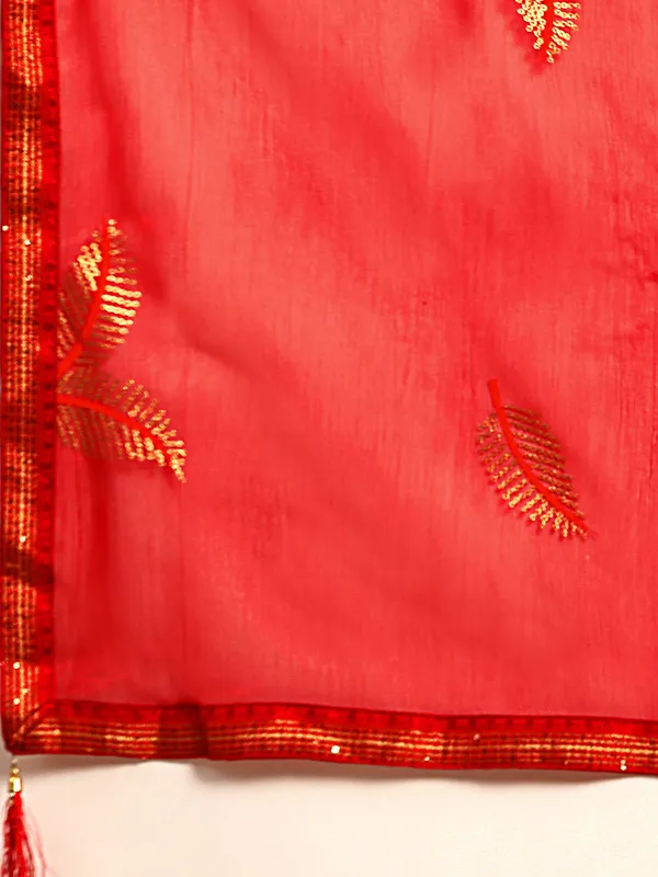 Indian_Women_Red_Shimmer__Full_Saree_Fancy_Border_with_sequence_work_Beautiful_saree